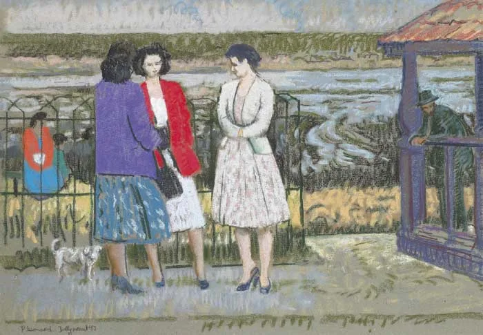 DOLLYOUNT by Patrick Leonard, 1950, pastel on tinted paper, offered Mar 2009