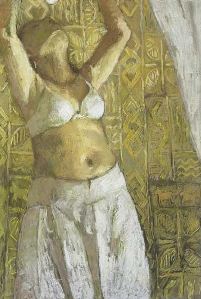Elizabeth Comerford, ODALISQUE, chalk on Fabriano paper