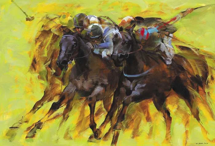 FINAL STRIDE by Mao Wen Biao, 2004, oil on canvas, sold Mar 2009