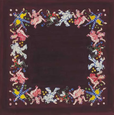 Eugène Riboulet, STUDY FOR TEXTILES, watercolour, gouache, pen and ink