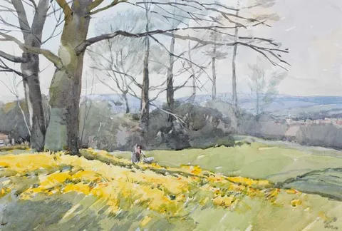 James Watson, DAFFODILS AT LADY DIXON PARK, BELFAST, watercolour over pencil on paper