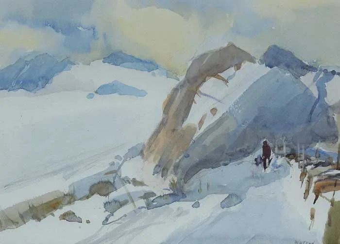 James Watson, BERNAGH TORS, MOURNE MOUNTAINS, watercolour over pencil