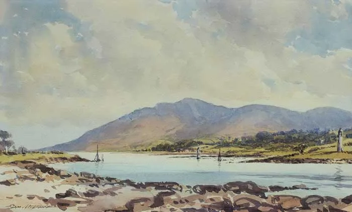 Sam McLaren, NARROW WATER, COUNTY DOWN, watercolour over pencil