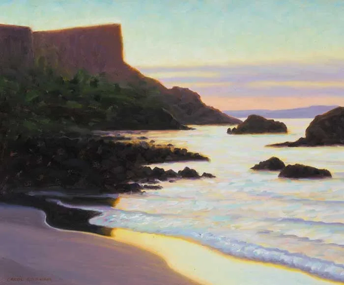Carol Graham, FAIRHEAD SUNSET, oil on canvas