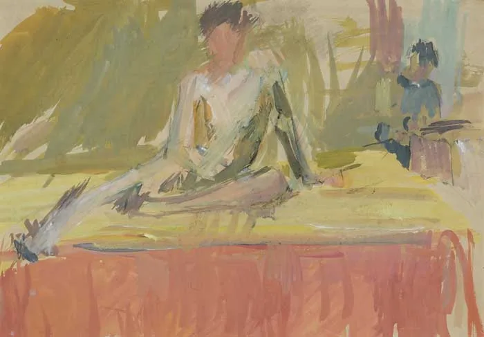 ARTIST'S MODEL, PARIS by Ronald Ossory Dunlop, 1930, gouache on paper, sold Dec 2008