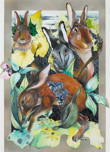 Philip Blythe, WITCH HARE, NOVEMBER 1984, watercolour, gouache, pen and ink