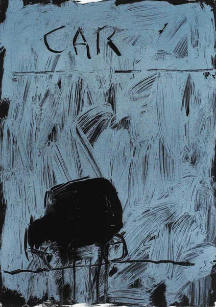 CAR by Basil Blackshaw, 2005, lithograph in two colours (no. 25 from an edition of 25), offered Dec 2008