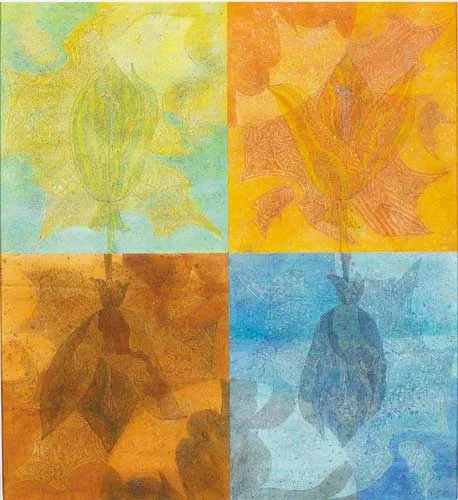 Piet Sluis, THE FOUR SEASONS, 1997, watercolour and gouache over pencil