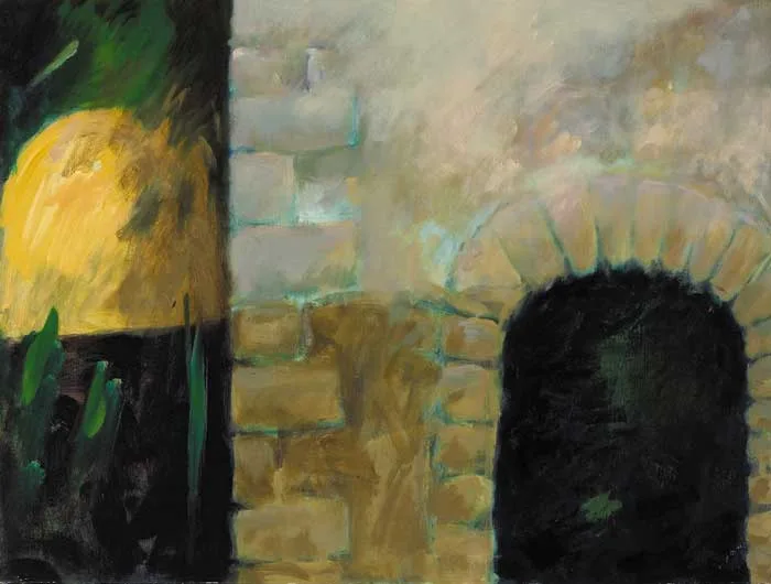 LOOKING BENEATH by John Philip Murray, oil on paper, offered Dec 2008
