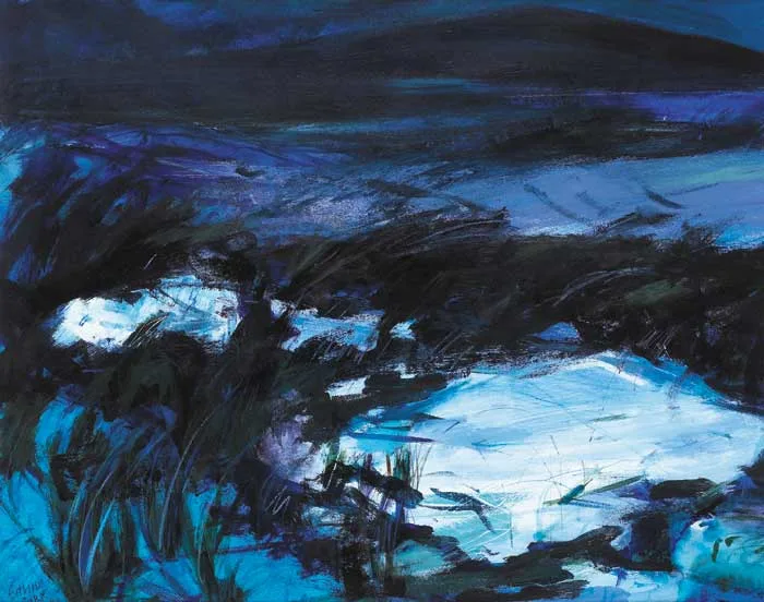 Eithne Carr, MID-WINTER, NIGHT, 2003, mixed media on board
