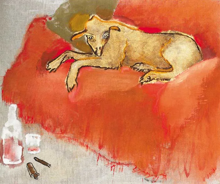 Jesse Leroy Smith, AFTER HOURS, 2003, mixed media on canvas laid on board