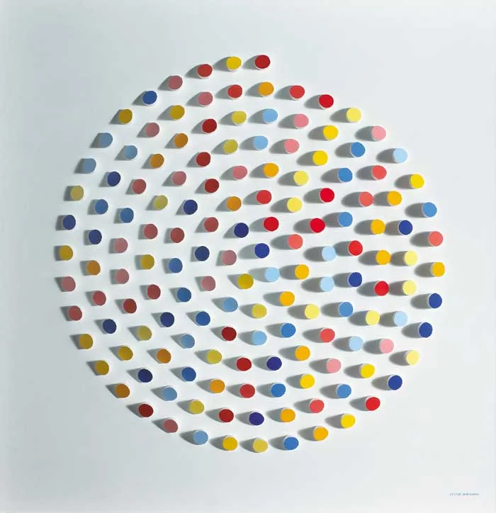Peter Monaghan, BIRDSONG, 2004, acrylic and dowel on wood