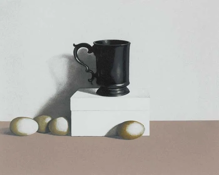 Liam Belton, PEWTER TANKARD WITH EGGS, 2008, colour etching (artist's proof)