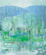 Anne Donnelly, BLUE HILLS, OLIVE TREES AND RIVER