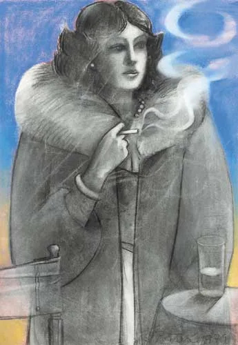 George Potter, NO. 9, ROYAL TERRACE SUITE, 1979, charcoal and pastel on Arches paper