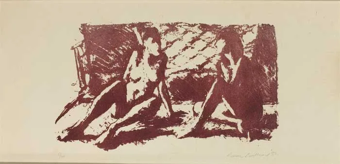 Brian Ballard, TWO GIRLS, 1982, lithograph (no. 5 from an edition of 20)