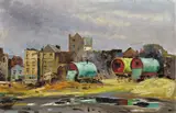 Geraldine O'Brien, GYPSY CARAVANS ON THE EDGE OF A CITY