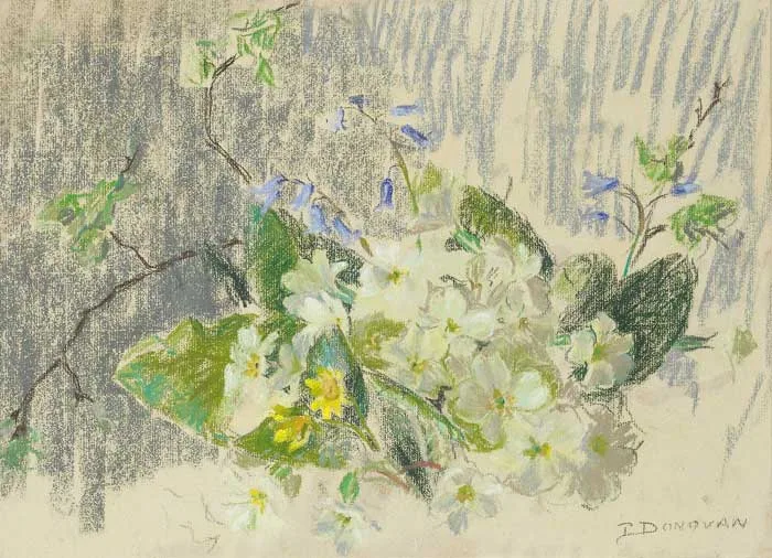 PRIMROSES by Phoebe Donovan, pastel, sold Dec 2008