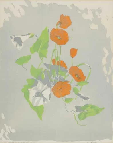 POPPIES WITH CONVOLVULUS by Phoebe Donovan, lithograph (no. 1 from an edition of 18), sold Dec 2008