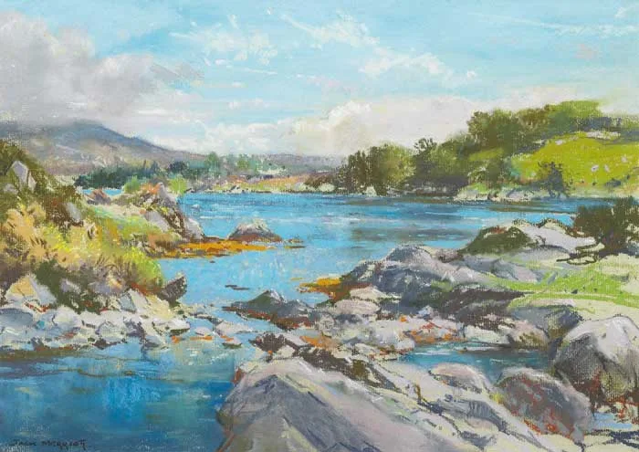 BANTRY BAY, IRELAND by Jack Merriott, pastel, offered Dec 2008