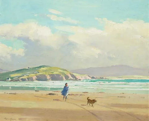 Robert Taylor Carson, STORMY DAY, DOWNINGS, COUNTY DONEGAL, 1980, oil on canvas