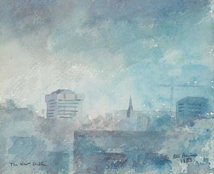 Peter Pearson, THE NEW DUBLIN, 1983, watercolour
