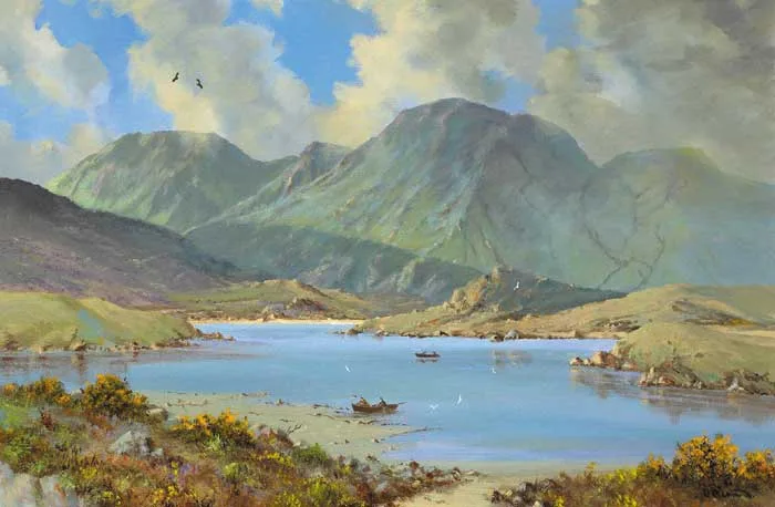 David Anthony Overend, THE HILL LOUGH, NEAR OUGHTERARD, COUNTY GALWAY, oil on canvas