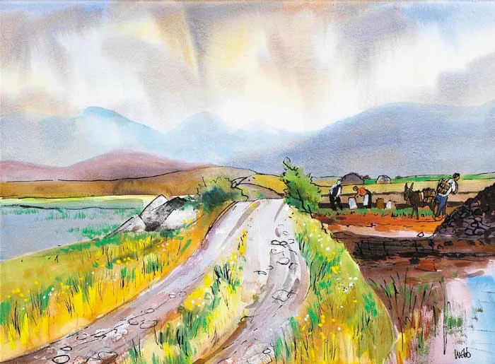 IN CONNEMARA by Kenneth Webb, watercolour, sold Dec 2008