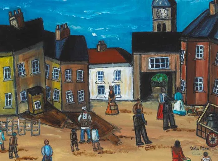 RATHMINES, DUBLIN by Orla Egan, acrylic on board, offered Dec 2008