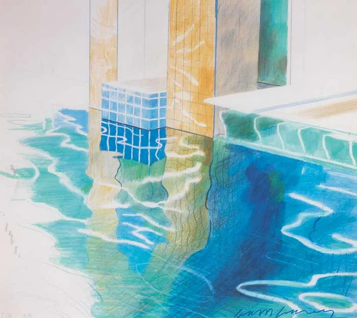David Hockney, POOL, 1976, offset lithographic print