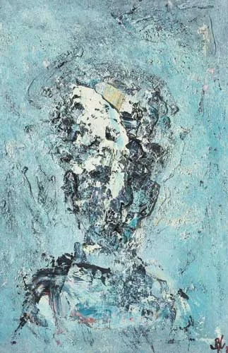 HEAD by John Kingerlee, 2008, oil on board, offered Nov 2008