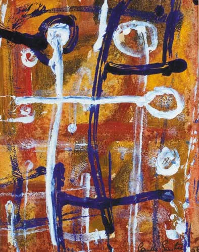 CIRCUS II by Camille Souter, 1956, oil on paper laid on card, sold Nov 2008