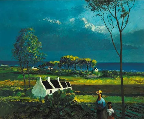 Daniel O'Neill, SUNDAY AFTERNOON, oil on board