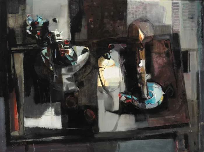 George Campbell, STILL LIFE WITH CANDLE, 1960, oil on board