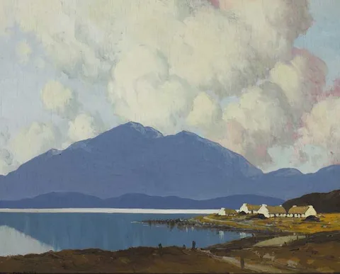Paul Henry, EVENING IN CONNEMARA, oil on panel