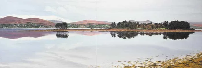 KENMARE RIVER, DIPTYCH by John Doherty, 1988, oil on canvas, sold Sep 2008
