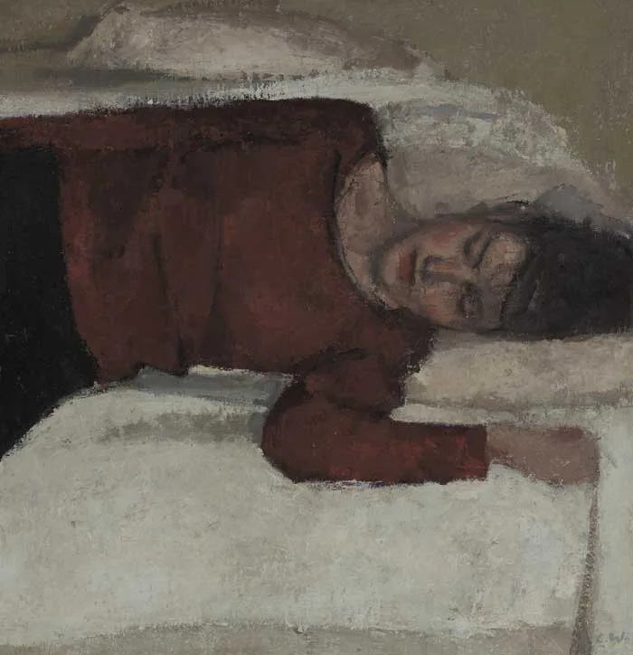 WOMAN RESTING by Colin Watson, 2002, oil on canvas laid on board, sold Sep 2008