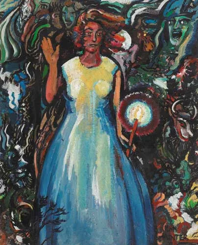 HALLOW'EEN by John Frederick Hunter, oil on canvas, offered Sep 2008