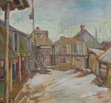 Paul Nietsche, FARMYARD IN SNOW