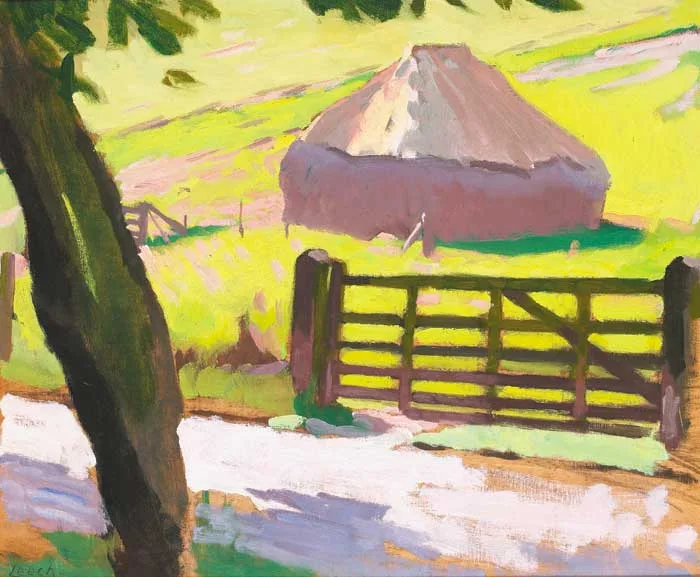 William John Leech, HAYSTACK, oil on panel