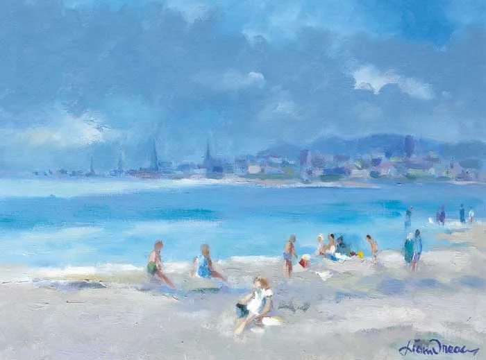 TOWARDS DUN LAOGHAIRE by Liam Treacy, oil on canvas laid on board, sold Sep 2008