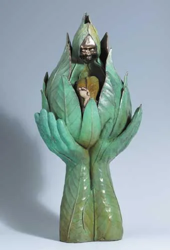 CLIABHAN (CRADLE) by Linda Brunker, 2005, bronze (one of threee artist's proofs), offered Sep 2008