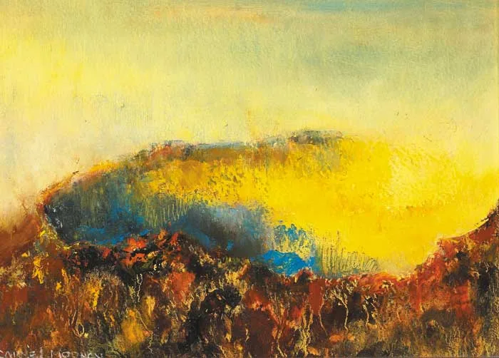Carmel Mooney, CALDERA EDGE, oil on paper