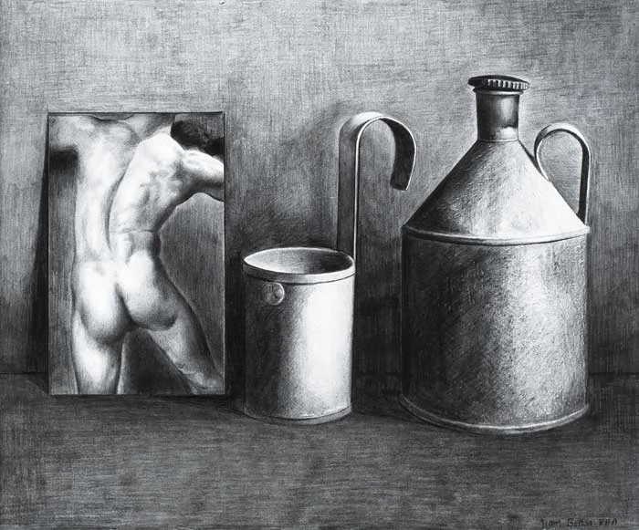 Liam Belton, MALE TORSO, pencil