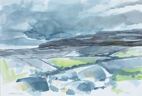 Liam ó Broin, BLACKHEAD, BURREN, watercolour