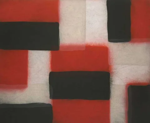 Sean Scully, WALL OF LIGHT CRIMISON, 2005, aquatint (no. 28 from an edition of 40)