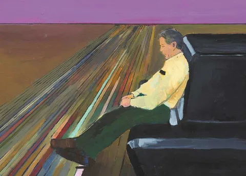 Sarah McConkey, FLOORSCAPE, 2000, oil on canvas