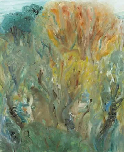 TREES, AUTUMN by Eithne Jordan, 1999, oil on canvas, sold May 2008