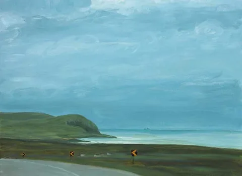 Eithne Jordan, MAYO ROAD WITH SIGNS, 2005, oil on canvas