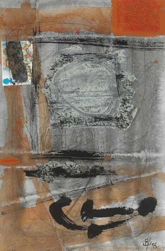 DIVER by John Kingerlee, 1995, mixed media on paper, offered May 2008